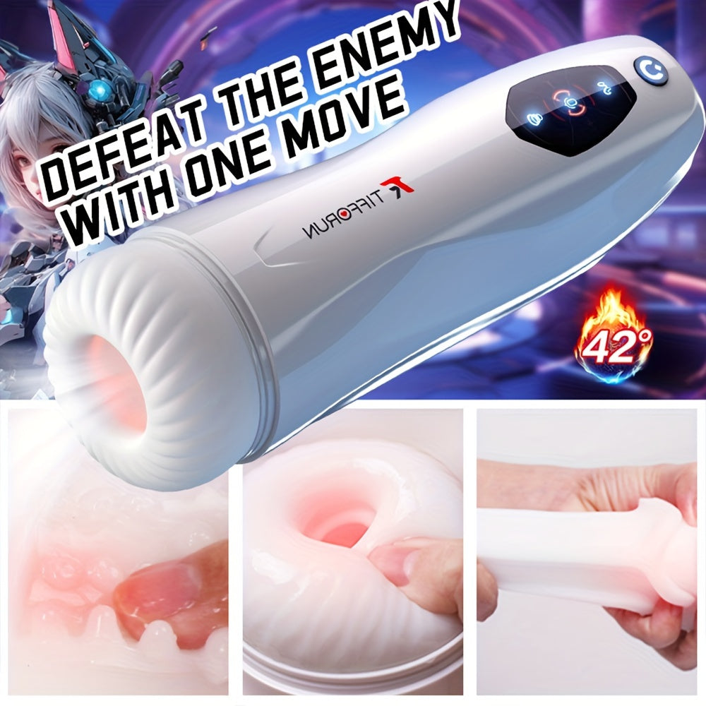 NNETM Realistic Male Masturbation Cup – Heated Penis Massager with Suction