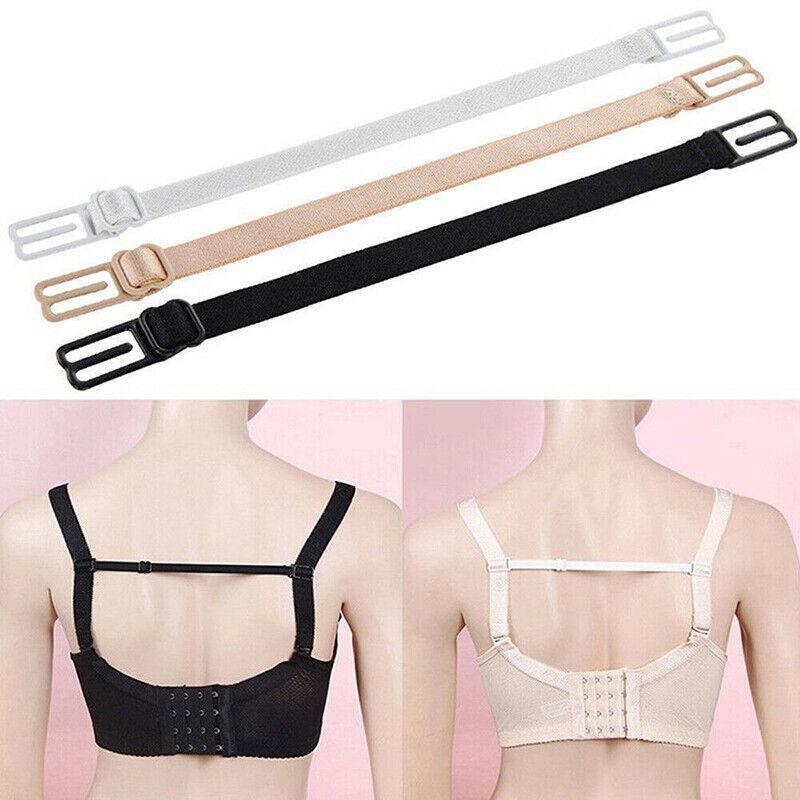 3Pcs Lady Nonslip Elastic Adjustable Band Bra Strap Holder Strap Racer Back Clip