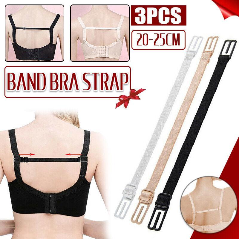 3Pcs Lady Nonslip Elastic Adjustable Band Bra Strap Holder Strap Racer Back Clip