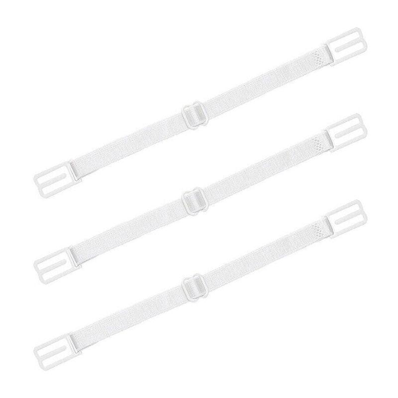 3Pcs Lady Nonslip Elastic Adjustable Band Bra Strap Holder Strap Racer Back Clip