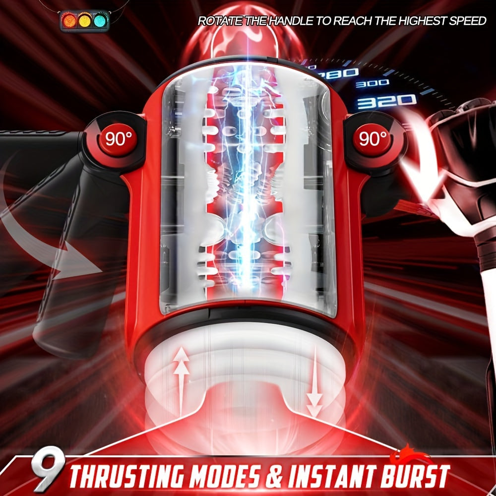 NNETM Fully Automatic Male Masturbator Robot – Double Handle Jet Cup with Retractable Vibration
