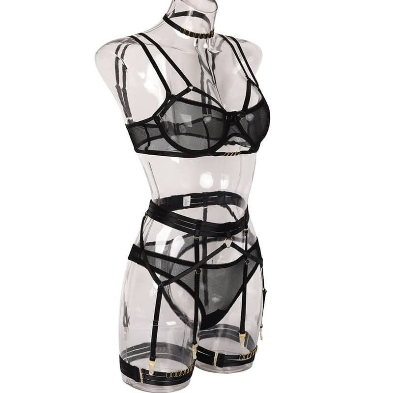 Double Shoulder Strap 6 Piece Bra Panty Sets Site View Show