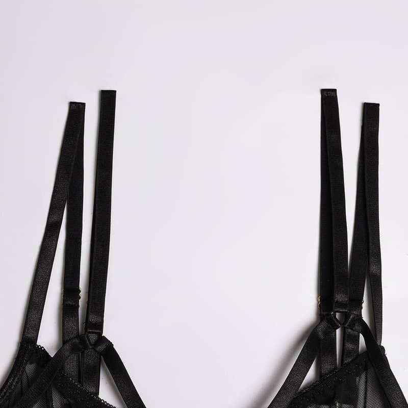 Strap Details Of Double Shoulder Strap 6 Piece Bra Panty Sets