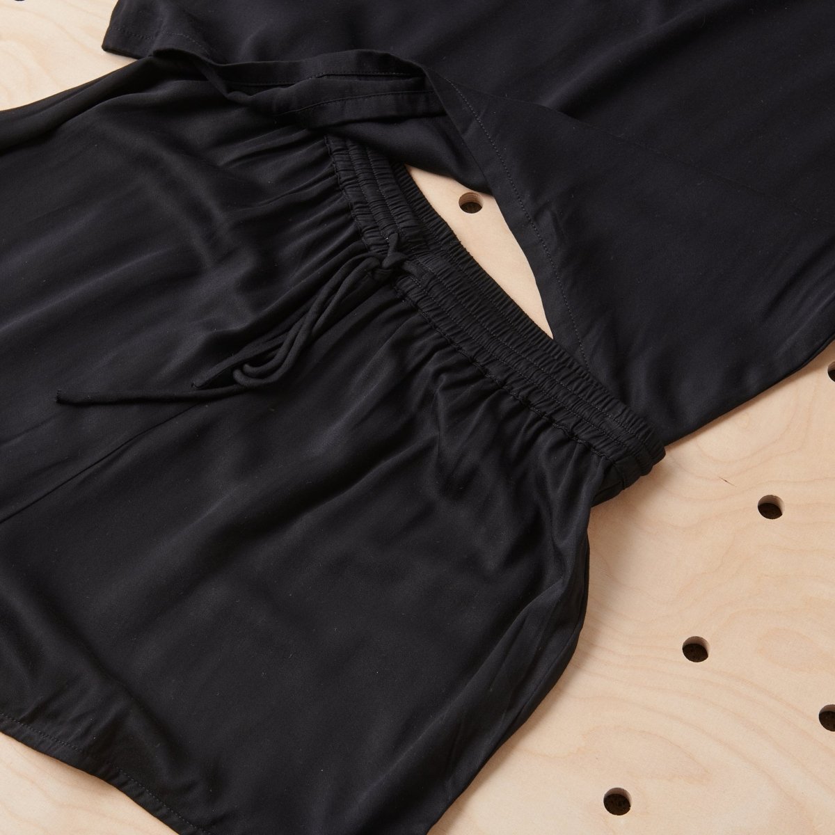 Bamboo Pyjamas: Tee and Short Set in Black
